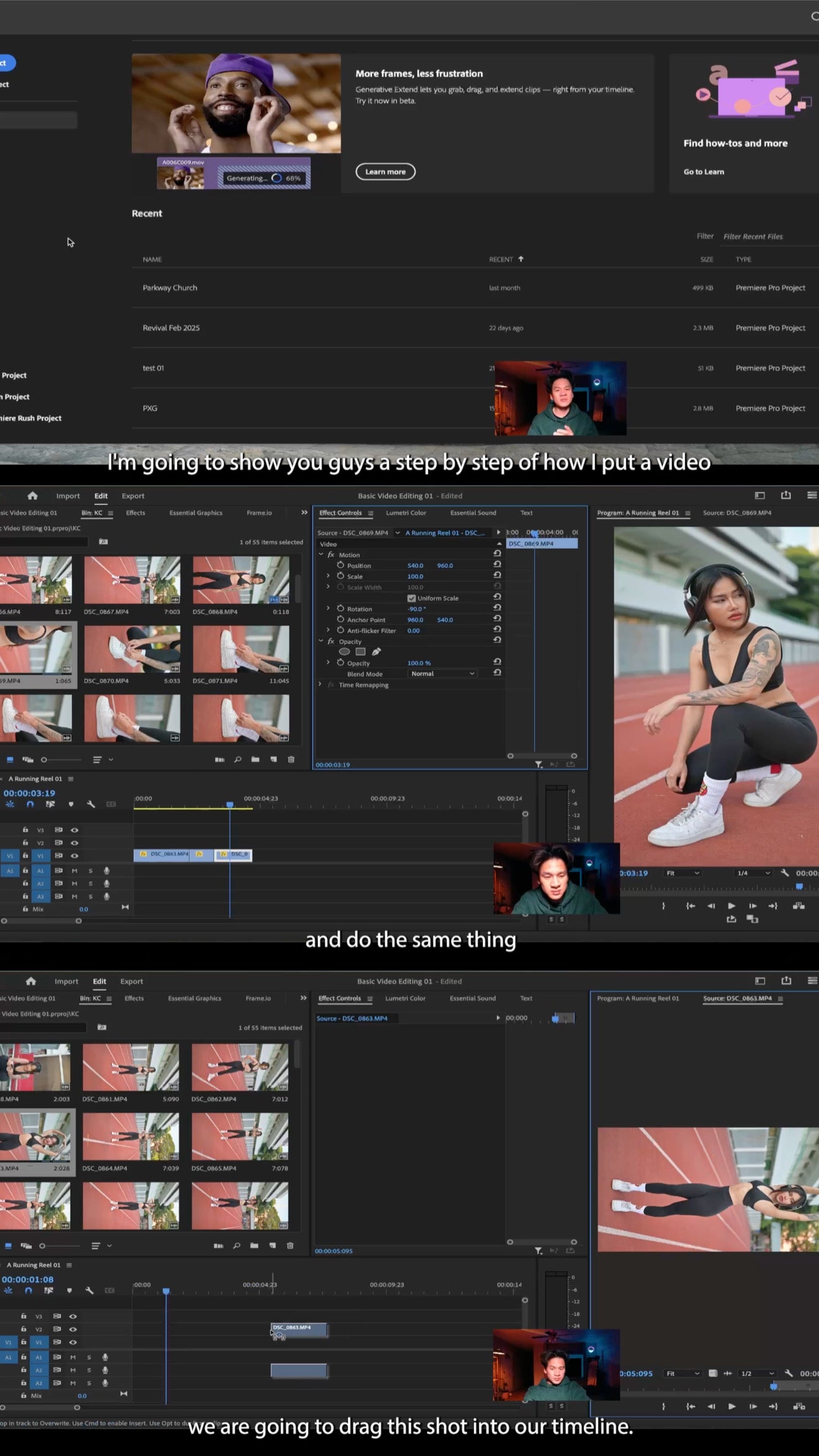 Class 01 Run & Cut: Step By Step Editing Class with Raw Footage [Adobe Premiere Pro]